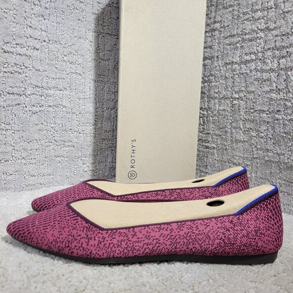 Rothys The Point Women's Size 9 US Fig Phyton Pointed Toe Slip on Flats Shoes - Picture 6 of 14